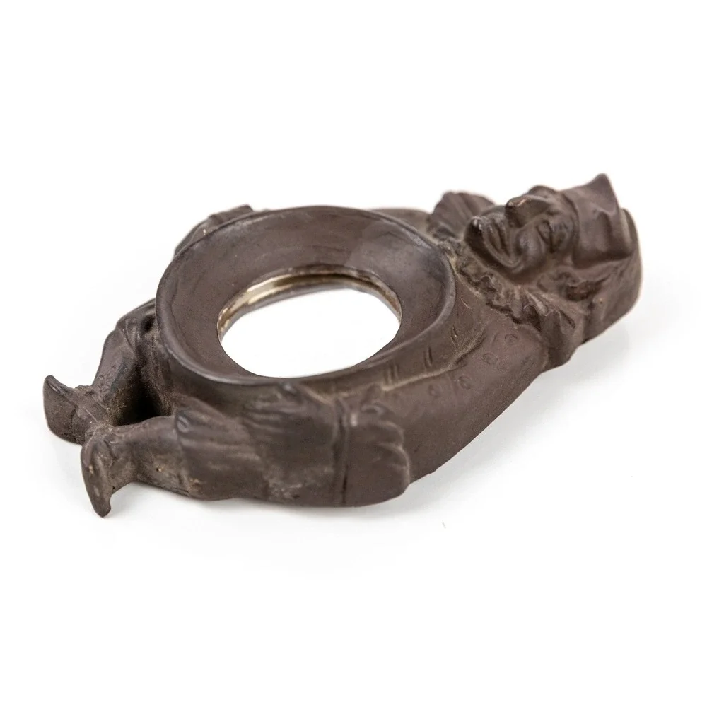 Vintage Gargoyles Studio NY Jester Clown Small Wall Mirror Faux Bronze 5 Inch